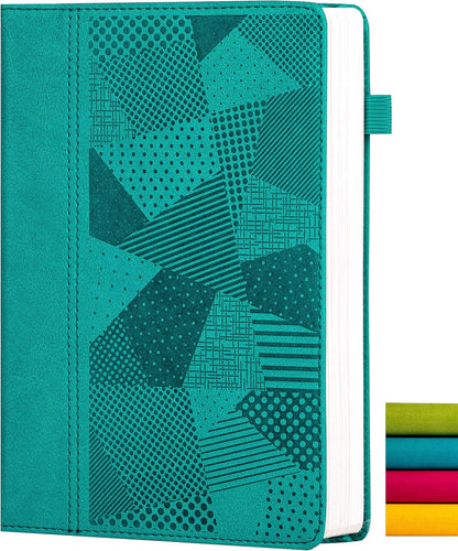 Yoment Lined Journal Notebook for Women, A5 Hardcover Leather Journal for Writing, 260 Pages 100 GSM Thick Paper, College Ruled Notebook for Work, School, Office, 5.7" x 8.3"Green