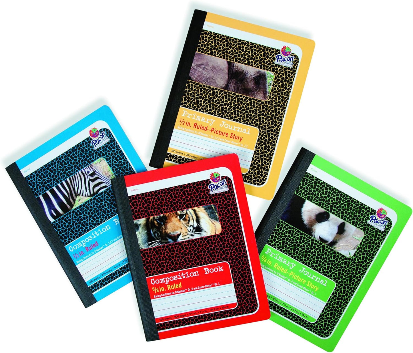 Pacon 2427 Composition Book, 5/8 Ruling, 9 3/4 x 7 1/2, 100 Sheets