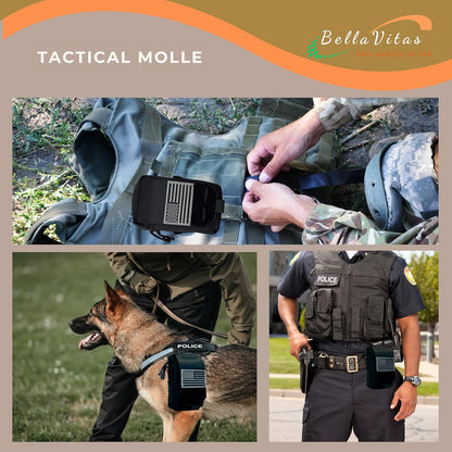 Tactical Molle Pouch Small Notebook Cover EDC Utility Bag Tool Pouch Gadget Organizer Military Waist Bag with US Flag Patch, 3”x5” Waterproof Notepad Pocket Notebook and Weatherproof Pen