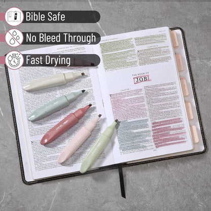 Mr. Pen- Aesthetic Bible Highlighters No Bleed Through, 6 pcs, Chisel Tip, Cute Highlighter for Journaling Supplies and School Accessories, Bible Highlighters and Pens No Bleed