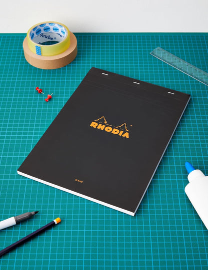 Rhodia Notepad, No18 A4, Lined - White, 8 1/4"" x 11 3/4""" (18601C)