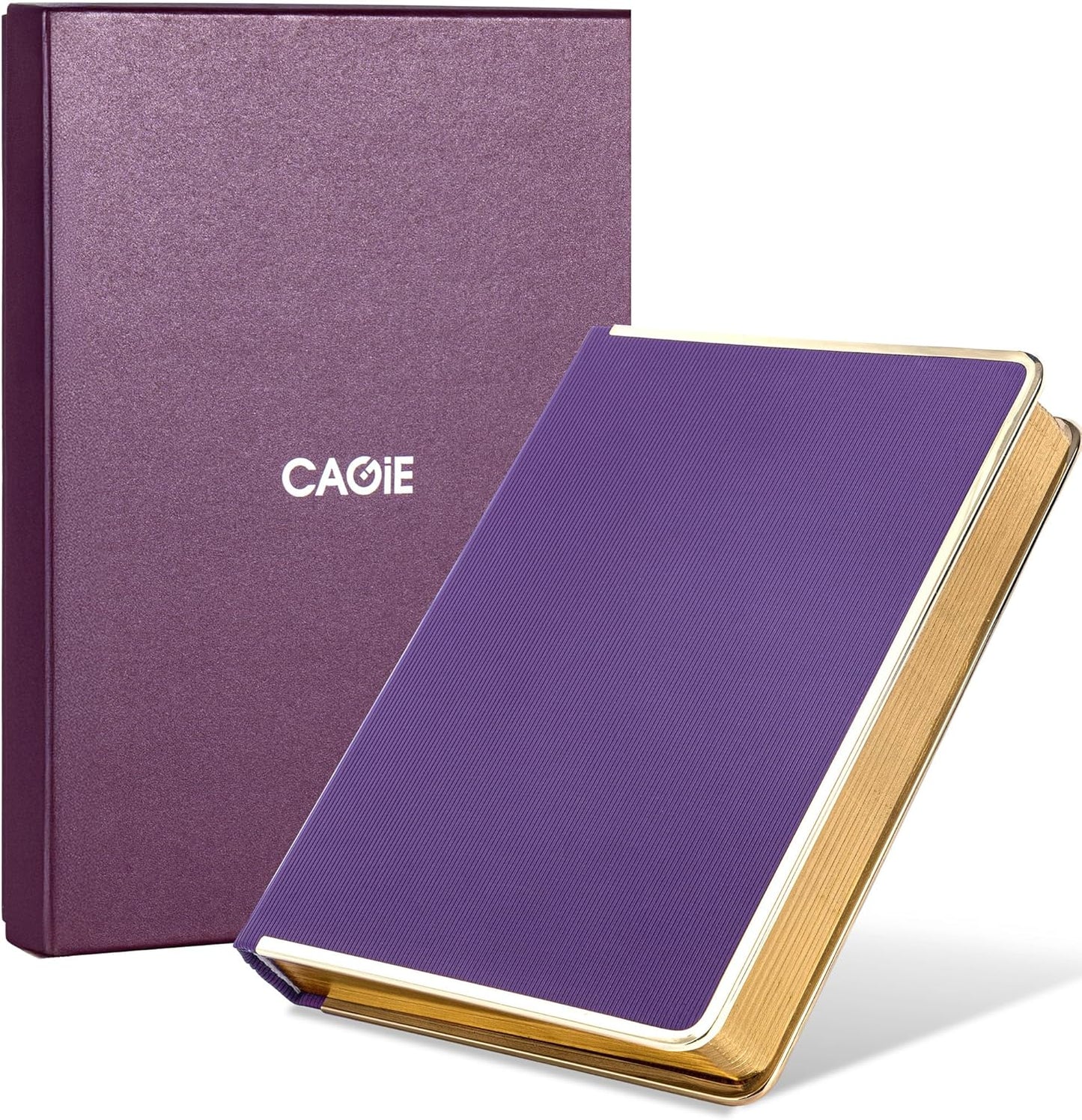 CAGIE Lined Journal for Men Women, Tree Growth Ring Leather Bound Journal Notebook, 256 Pages 100 GSM Journals for Writing, A5 Hardcover Journaling Notebooks for Work, Note Taking