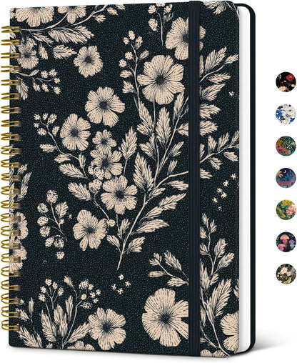 Taja Lined Spiral Notebook Journal for Women A5(5.8" × 8.3"), Cute Hardcover Notebook for Work, School & Note Taking, Pretty College Ruled Journal for Writing, 140 Pages, Sunset