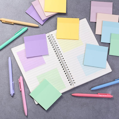 Mr. Pen- Transparent Sticky Notes, 3" x 3", 12 Pads, 600 Sheets, See Through Self-Adhesive Notes for Bible Journaling and Studying, Water-Resistant, Easy to Peel, Clean Removal