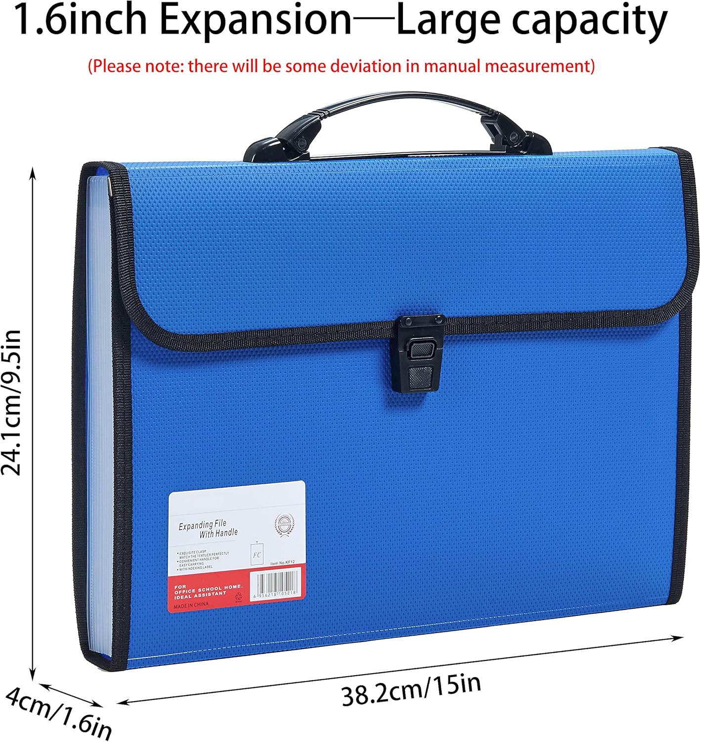 Leagl Size 13-Pockets Expanding File Folder with Handle, Plastic Accordion Filling File Folder Expandable Monthly Portable Paper Document Organizer for Office School & Home (Green)