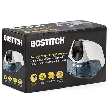 Bostitch Office Electric Pencil Sharpener for Classroom & Desk Use, Heavy-Duty Stall-Free Motor, High-Capacity Shavings Tray, Black