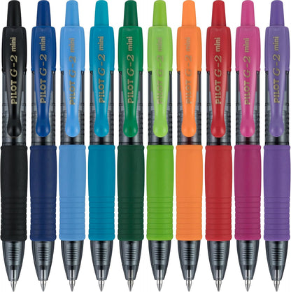 PILOT G2 Premium Refillable and Retractable Rolling Ball Gel Pens, 0.7mm Fine Point, Assorted Color Inks (New Rose Pink & Grape Inks), 10-Pack