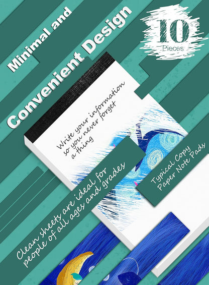 Notepad 4x6 Notepads 8 Pack Lined Note Pads 4x6 Paper Pads Memo Pads 4x6 Scratch Pads 4x6 Server Note Pads Ruled Pages Pocket Notebook Small Writing Pads for Daily Planning School Office 30 Sheets/Pad