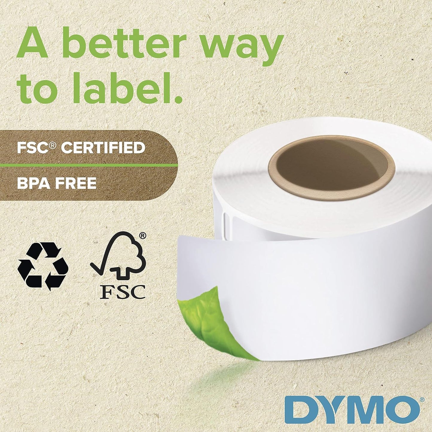 DYMO Authentic LW Multi-Purpose Labels, For LabelWriter Printers, Great for Barcodes, 1" x 2-1/8", 1 Roll of 500