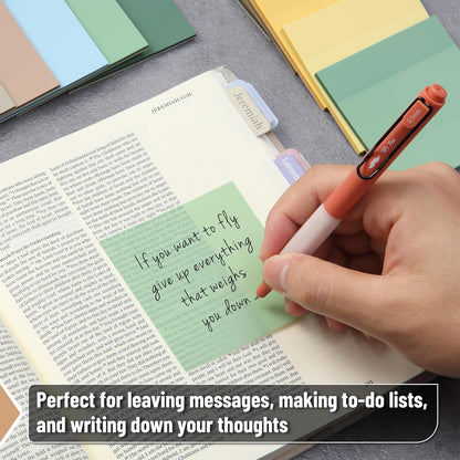 Mr. Pen- Transparent Sticky Notes, 3" x 3", 12 Pads, 600 Sheets, See Through Self-Adhesive Notes for Bible Journaling and Studying, Water-Resistant, Easy to Peel, Clean Removal