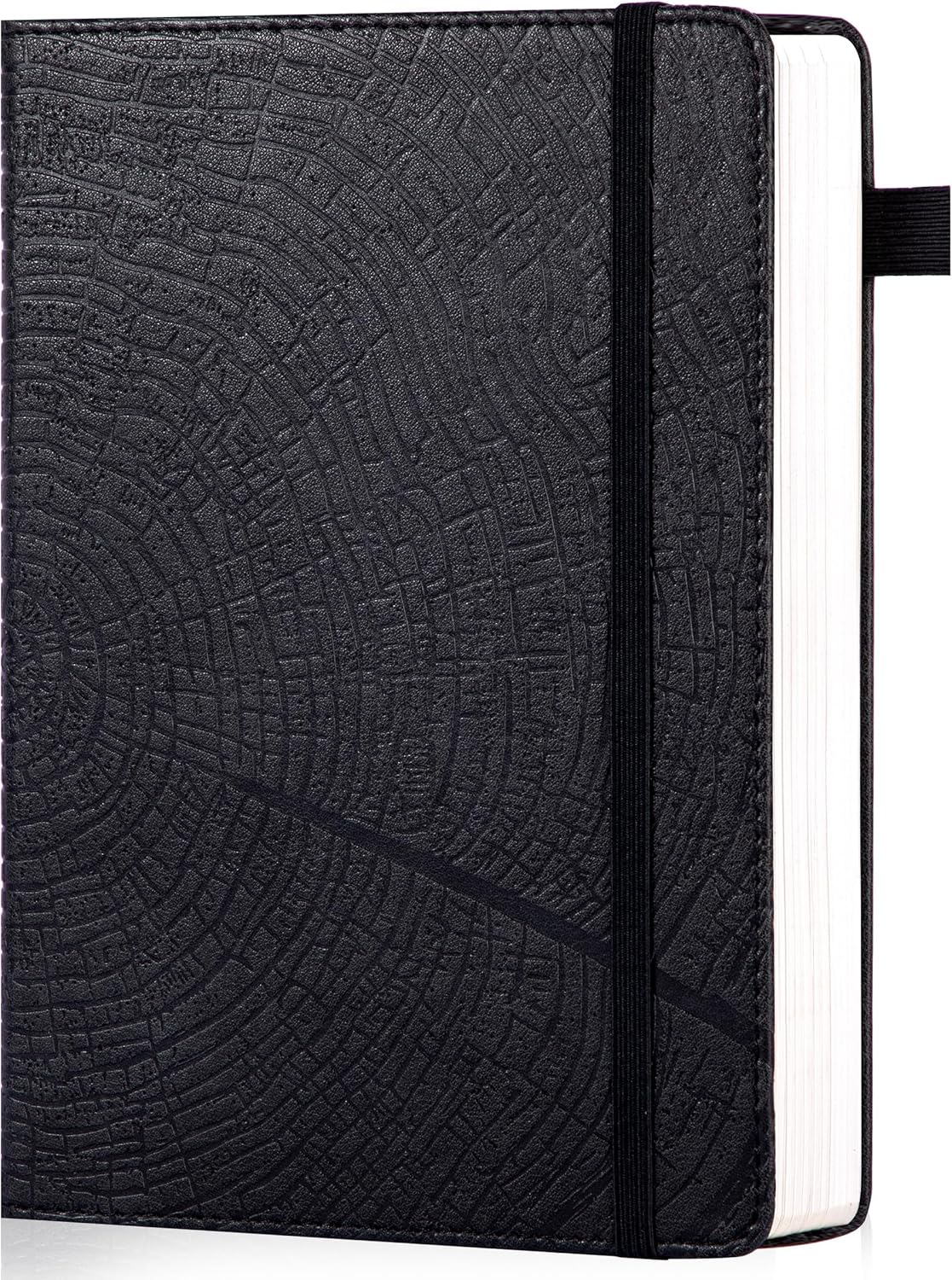 CAGIE Lined Journal for Men Women, Tree Growth Ring Leather Bound Journal Notebook, 256 Pages 100 GSM Journals for Writing, A5 Hardcover Journaling Notebooks for Work, Note Taking