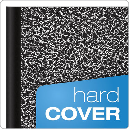 Oxford Composition Notebook, College Ruled Paper, 9-3/4" x 7-1/2", Black Marble Covers, 100 Sheets, 1 Book (63796)
