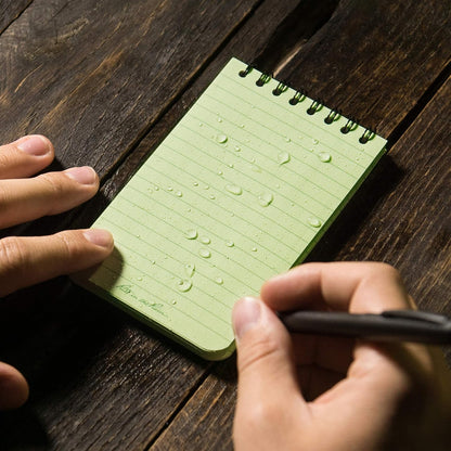 Rite in the Rain Weatherproof Top Spiral Notebook, 3" x 5", Black Cover, Universal Pattern, 3 Pack (No. 735-3X)