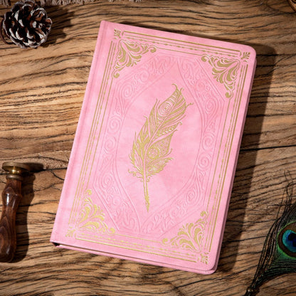 CAGIE 320 Pages Thick Hardcover Journaling Notebooks Vintage Leather Journal for Women Men A5 College Ruled Journals for Writing with Gift Box, 5.7 x 8.3 in, Blue