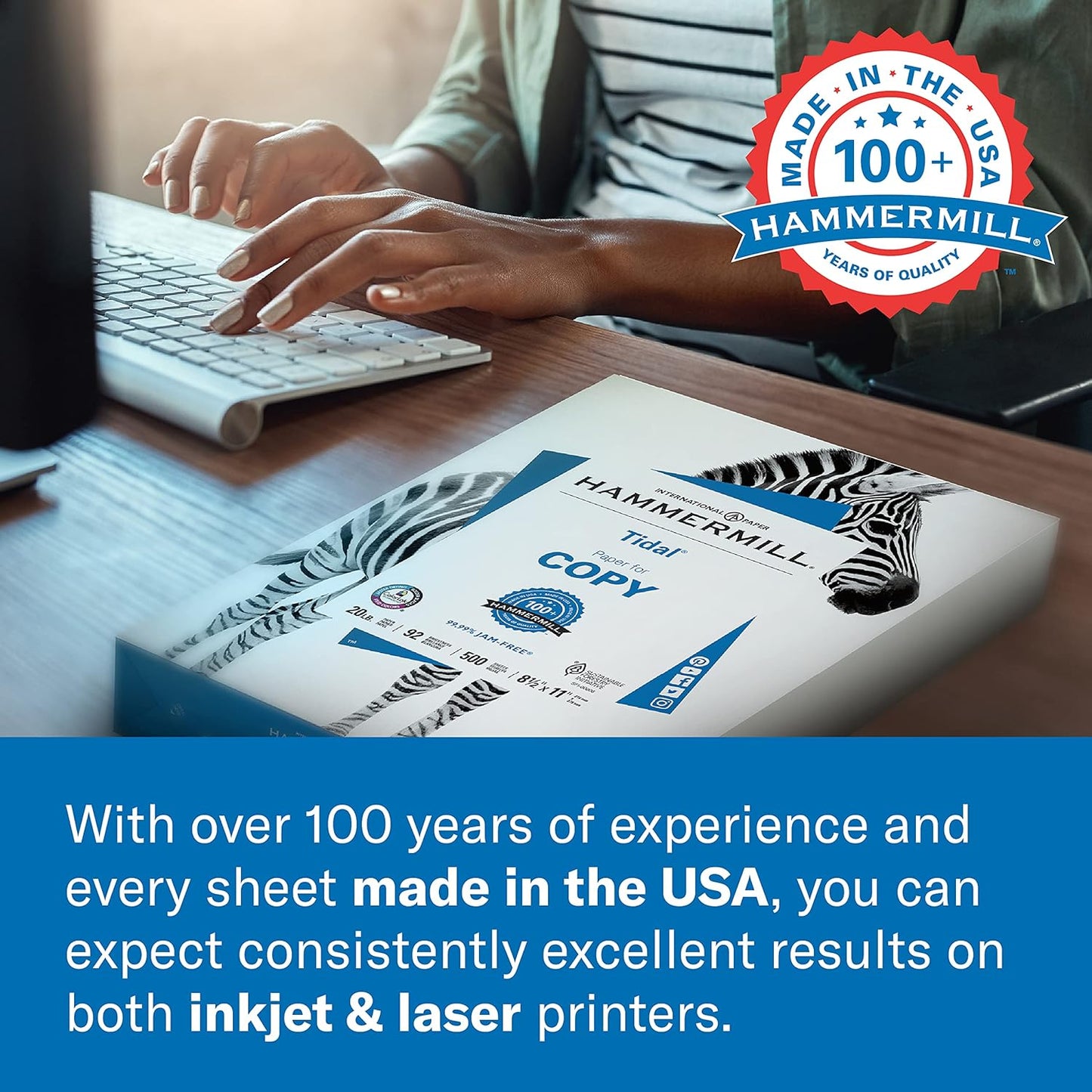 Hammermill Printer Paper, 20 lb Copy Paper, 8.5 x 11-3 Ream (1,500 Sheets) - 92 Bright, Made in the USA