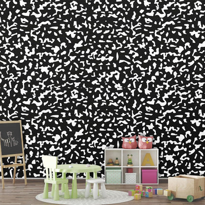 Drydiet Composition Notebook Bulletin Board Roll 1. 4 x 10 Ft/ 17 x 120 Inches, Peel and Stick Composition Classroom Decor, Back to School Black and White Bulletin Board Paper Background Waterproof