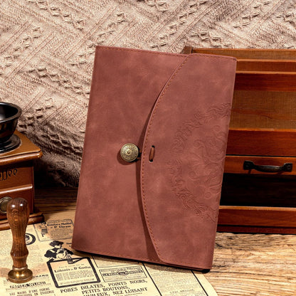 MINICAGIE Journal Notebook for Men Women Gifts Hardcover Leather Mens Journals for Writing 288 Pages 100 Gsm Paper Thick Journaling Notebooks for Work Diary, 5.7x8.3 In, Blue