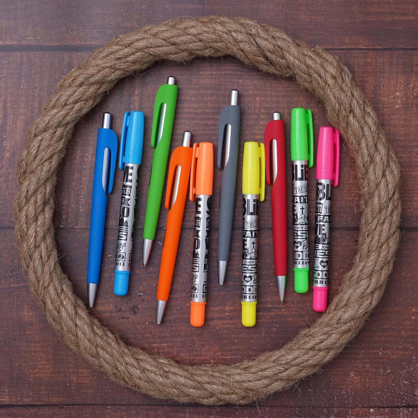 BLIEVE - Aesthetic Highlighters and Gel Pens With Soft Ink and Chisel Tip, Bible Highlighters and Pens No Bleed, Dry Fast Easy to Hold, for Bible Journaling Planner School Supplies (MORANDI)