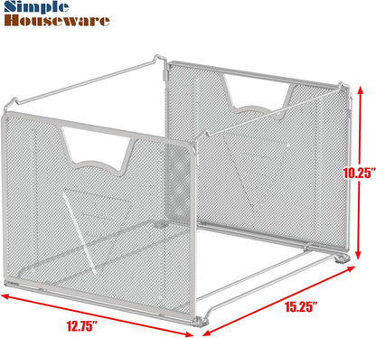 Simple Houseware Mesh Hanging File Folder Organizer, Black