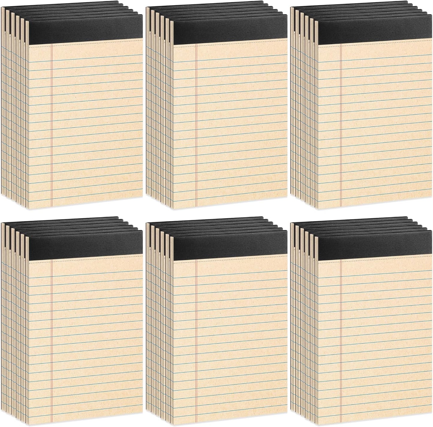 36 Pack Legal Pads Bulk, 5x8 Inch Rainbow Notepad, Note Pads Wide Ruled Perforated Memo Pad for Work Study Daily Note Taking List, Lined Writing Pads Memo Refills Notepads for Office Home School