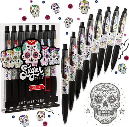 Glitter Gel Smens - Patented Gourmet Scented Colored Glitter Gel Ink Pens, Medium Point, 8 Count - Fun, Cute, Cool, Smelly Pens for Kids