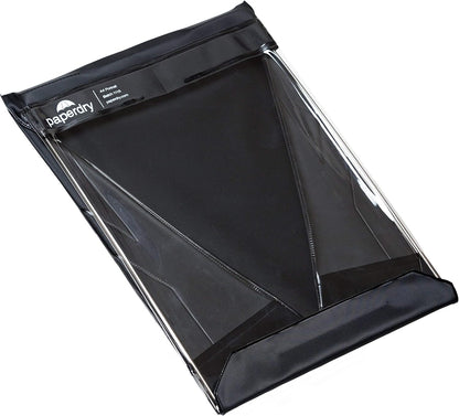 Waterproof Clipboard A4 Portrait by Paperdry, Black, Superior PVC Plastic with Cold Protection, Outdoor Covered Clip Board with Storage, A4 Waterproof Document Holder