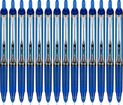 Pilot Precise V7 RT Refillable & Retractable Liquid Ink Rollerball Pens, Black Ink Pens, Fine Point (0.7 mm), 14-Pack - Ideal for School, Journaling, and Office Writing