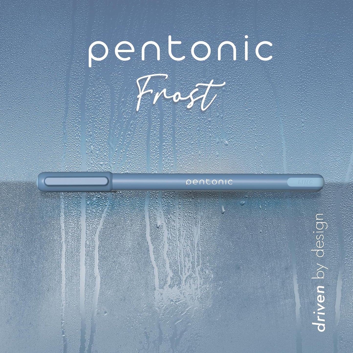 Pentonic Ballpoint Pens, 10 Count, Frosted Pale Gray Barrel with Black Ink, 0.7 mm Fine Point, Smooth Writing For Journaling & Note Taking (PEN13086)