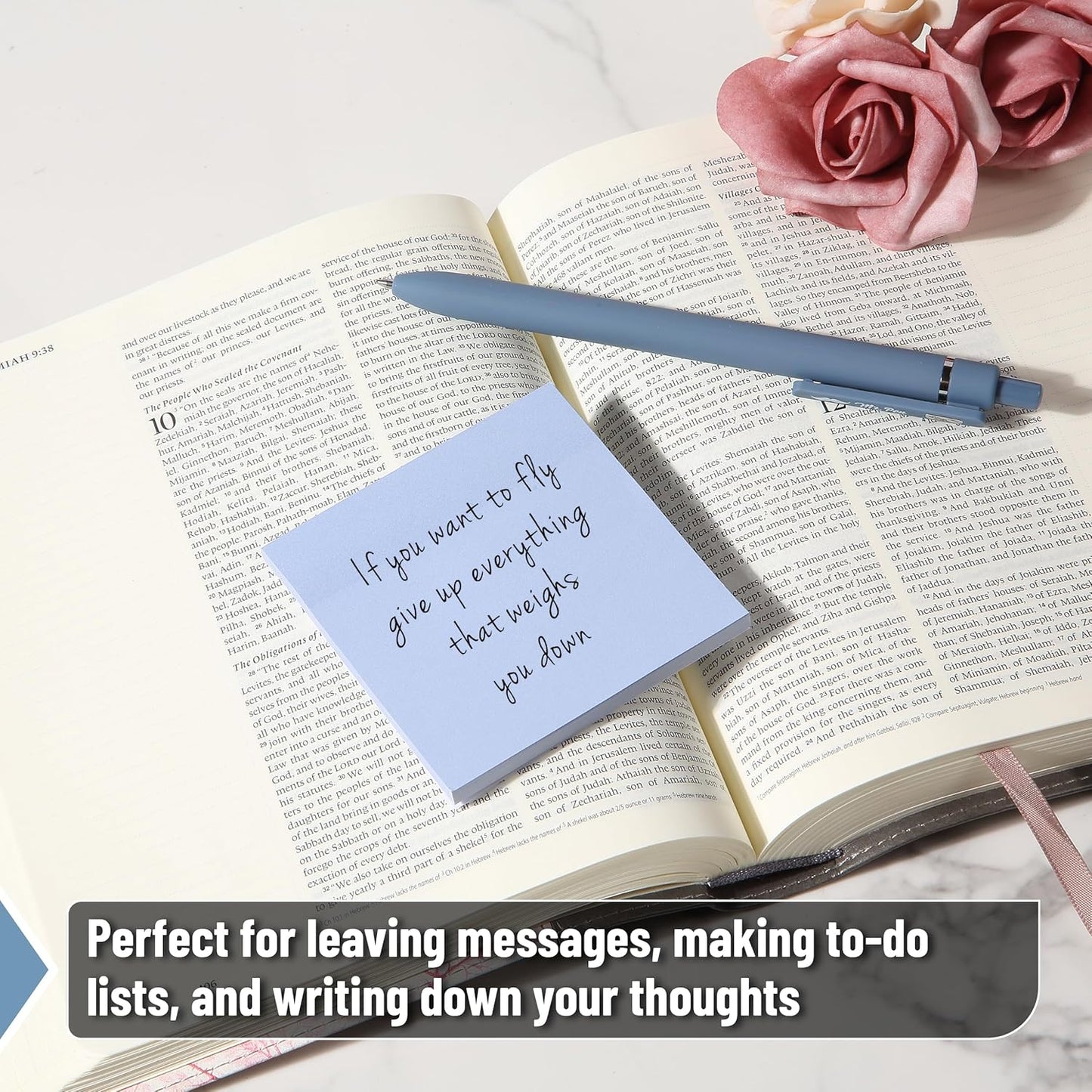 Mr. Pen- Sticky Notes, 3"x3", 12 Pads, 600 Sheets, Whispers of Nature, Sticky Notes Bulk, Self-Stick Note Pads, Perfect for Office, School, Home, Study & Organization