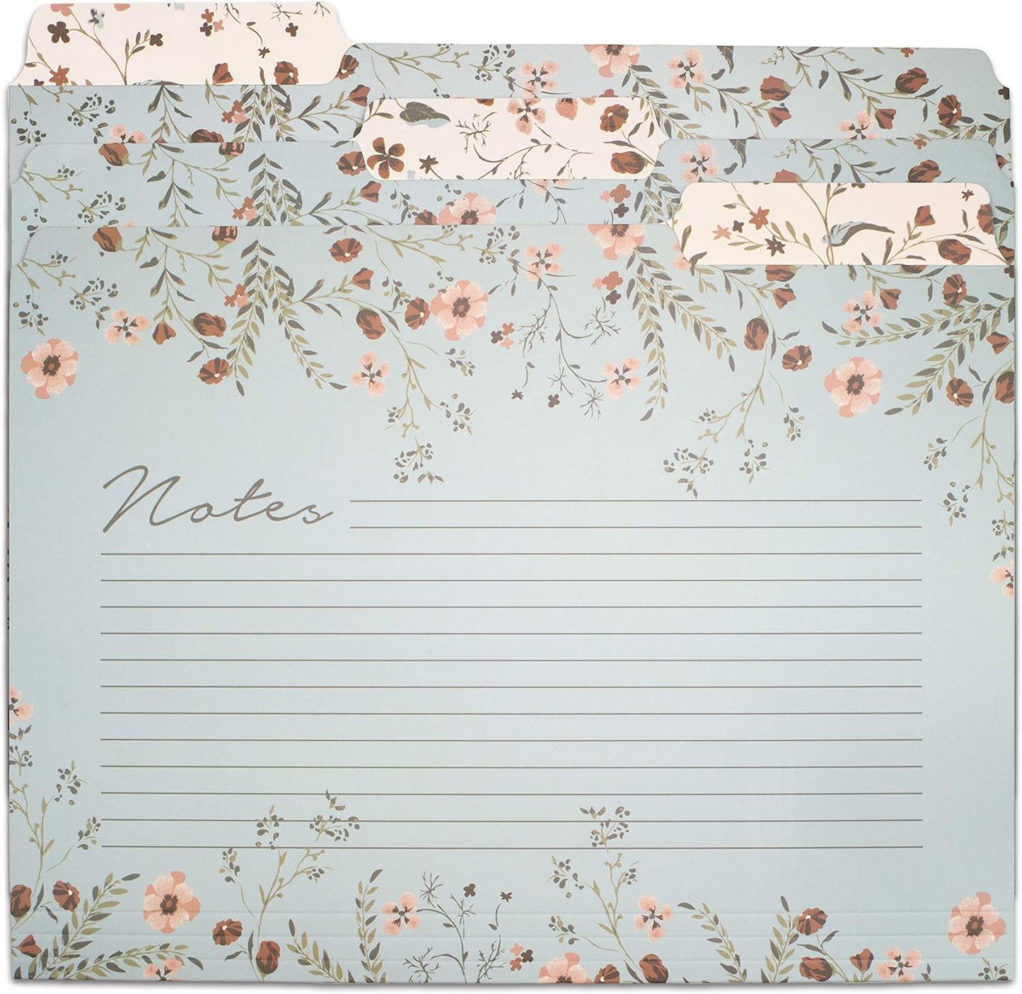 Steel Mill & Co Cute File Folders, Set of 9, Document Organizer for Filing Cabinet, Decorative Letter Size Files, Wanderlust