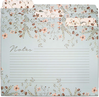 Steel Mill & Co Cute File Folders, Set of 9, Document Organizer for Filing Cabinet, Decorative Letter Size Files, Wanderlust