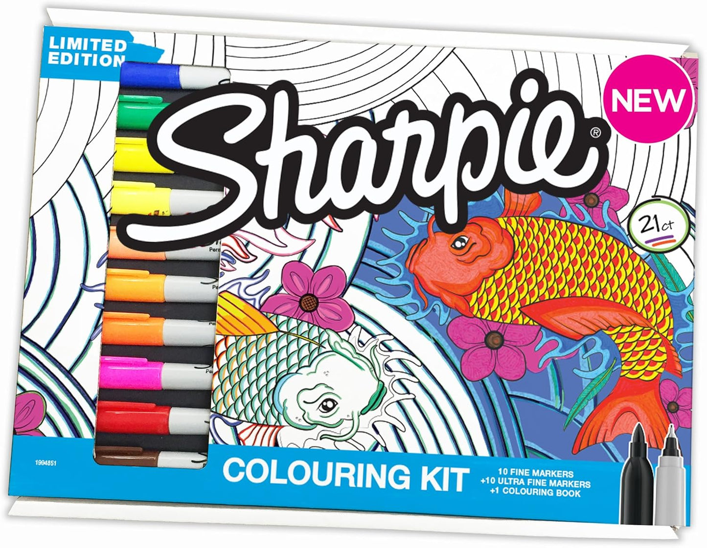Sharpie Permanent Markers | Fine Point for Bold Details | BlackBlueRed and Green Ink Colours | 4 Marker Pens
