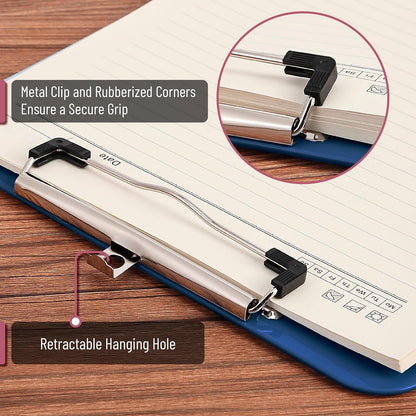Mr. Pen- Plastic Clipboard, Letter Size, Black, Clipboard Plastic, Low-Profile Metal Clip with Retractable Hanging Hole