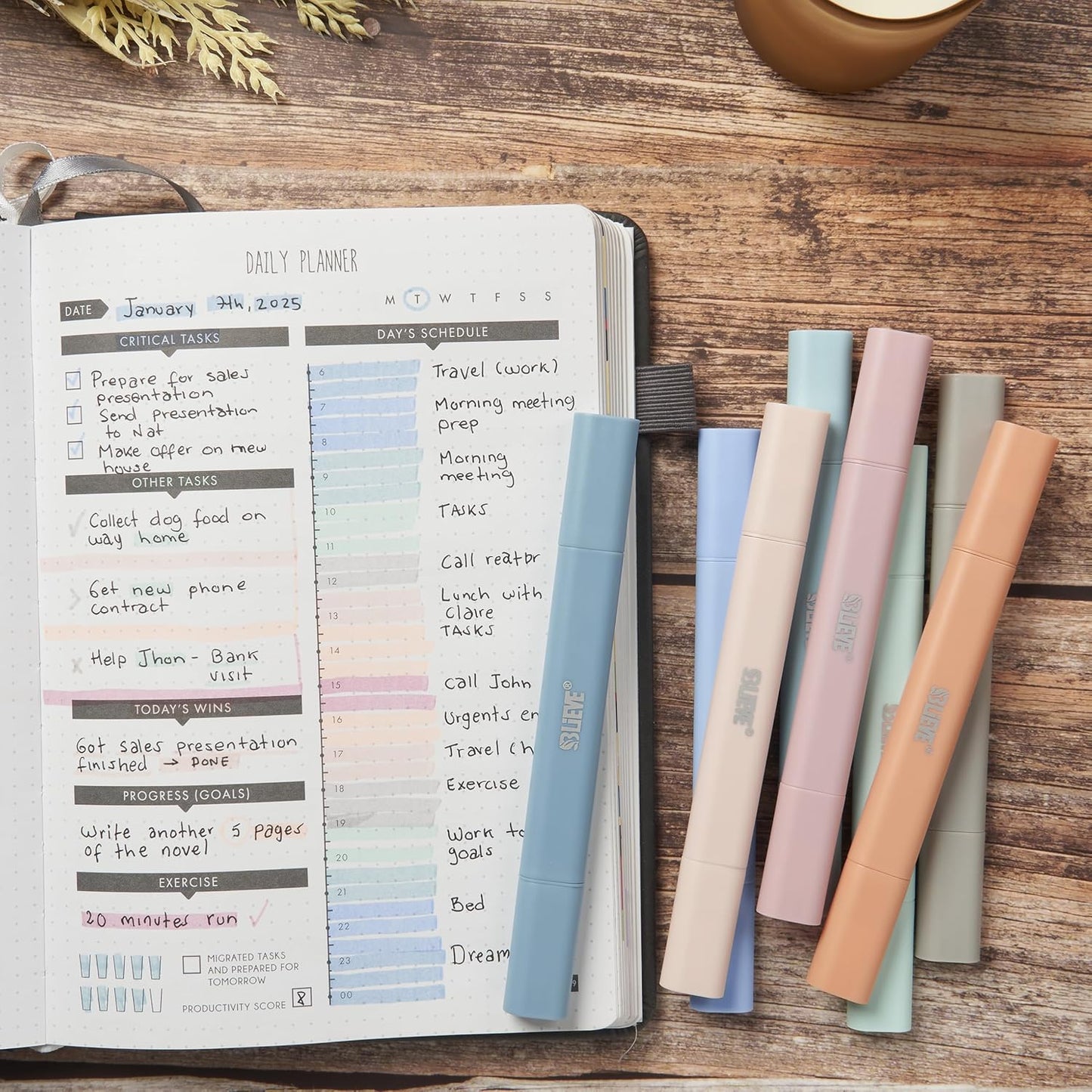 BLIEVE Aesthetic Cute Highlighters No Bleed Through, Dual Tip 8 Pack, Pastel Colors For Bible & Journaling