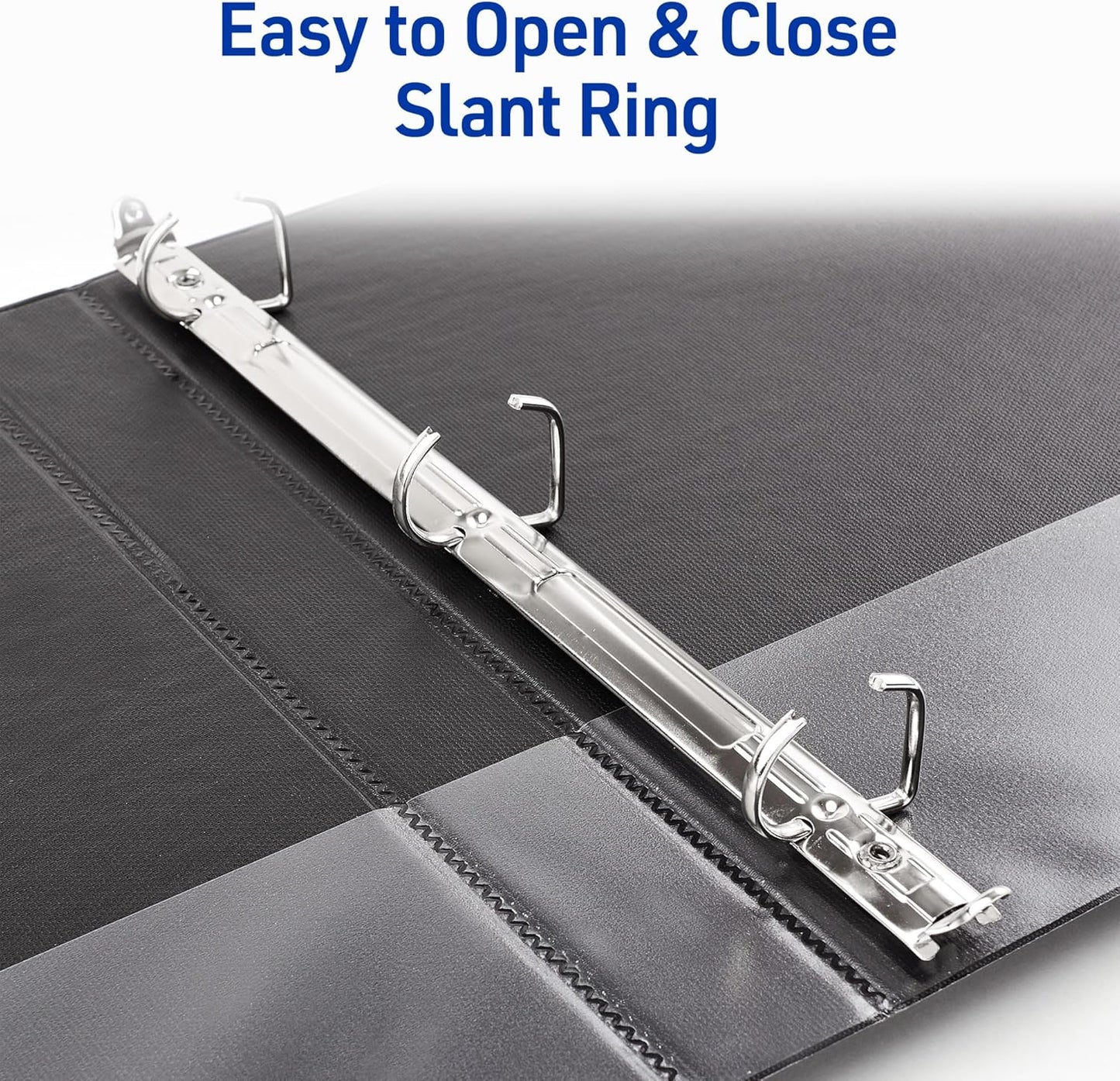Avery Durable View 3 Ring Binder, 3 Inch Slant Rings, 635 Sheet Capacity, Black, Holds 8.5 x 11 Paper, 3.5" Wide Spine, DuraHinge for Organizing Reports & Projects (17041)
