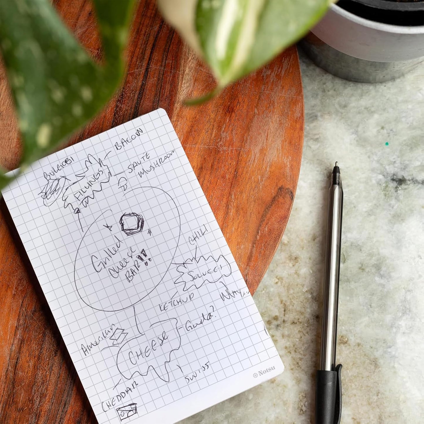 Notsu Graph Notepads 11 x 17 inch | Large Graphing Double Sided Drafting Pads with 1/4" Quad Grid Premium Thick Paper 120gsm