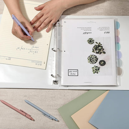 Mr. Pen- Clear Sheet Protectors with Tabs, 8.5x11 Inches, 8 Tabs, 2 Sets, Durable Clear Plastic Dividers for 3 Ring Binders, Insertable Index Page Divider with Multicolor Tabs