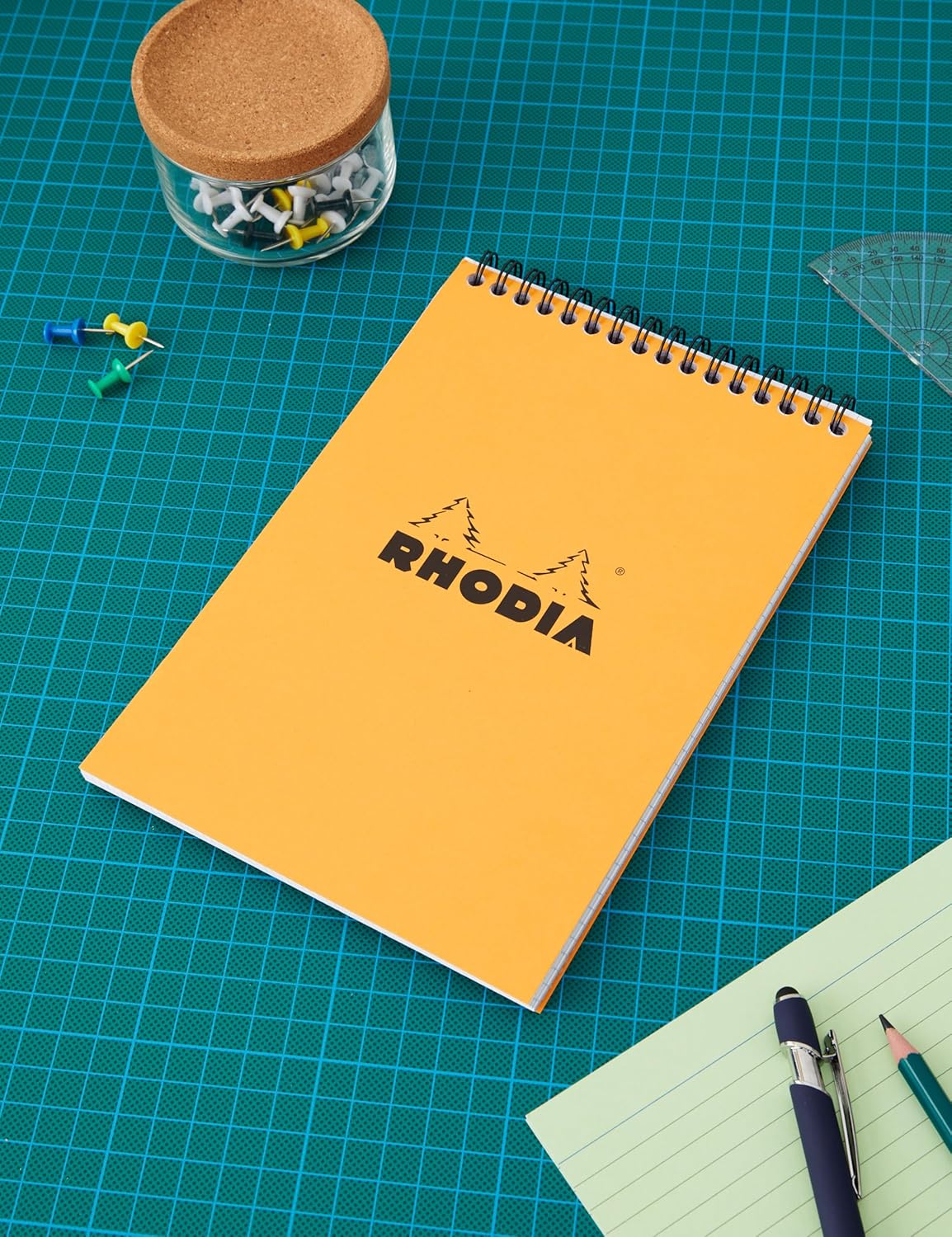Rhodia Wirebound Pad 8.25x11.75, Lined, Orange
