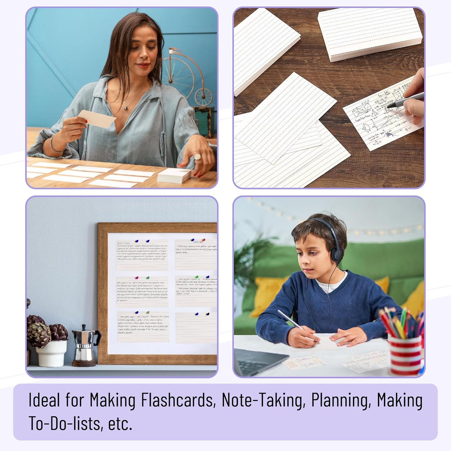 Mr. Pen- Lined Index Cards, 3x5, 100 Cards, Flash Cards, Note Cards, Index Card