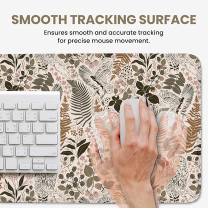 Large Mouse Pad for Desktop, Cute Desk Mat Pad Protector for Work & Gaming, Aesthetic Pretty Anti-Slip Laptop Blotter Cover for Office School Home Supplies, Wildflowers, 31.5" x 11.8"
