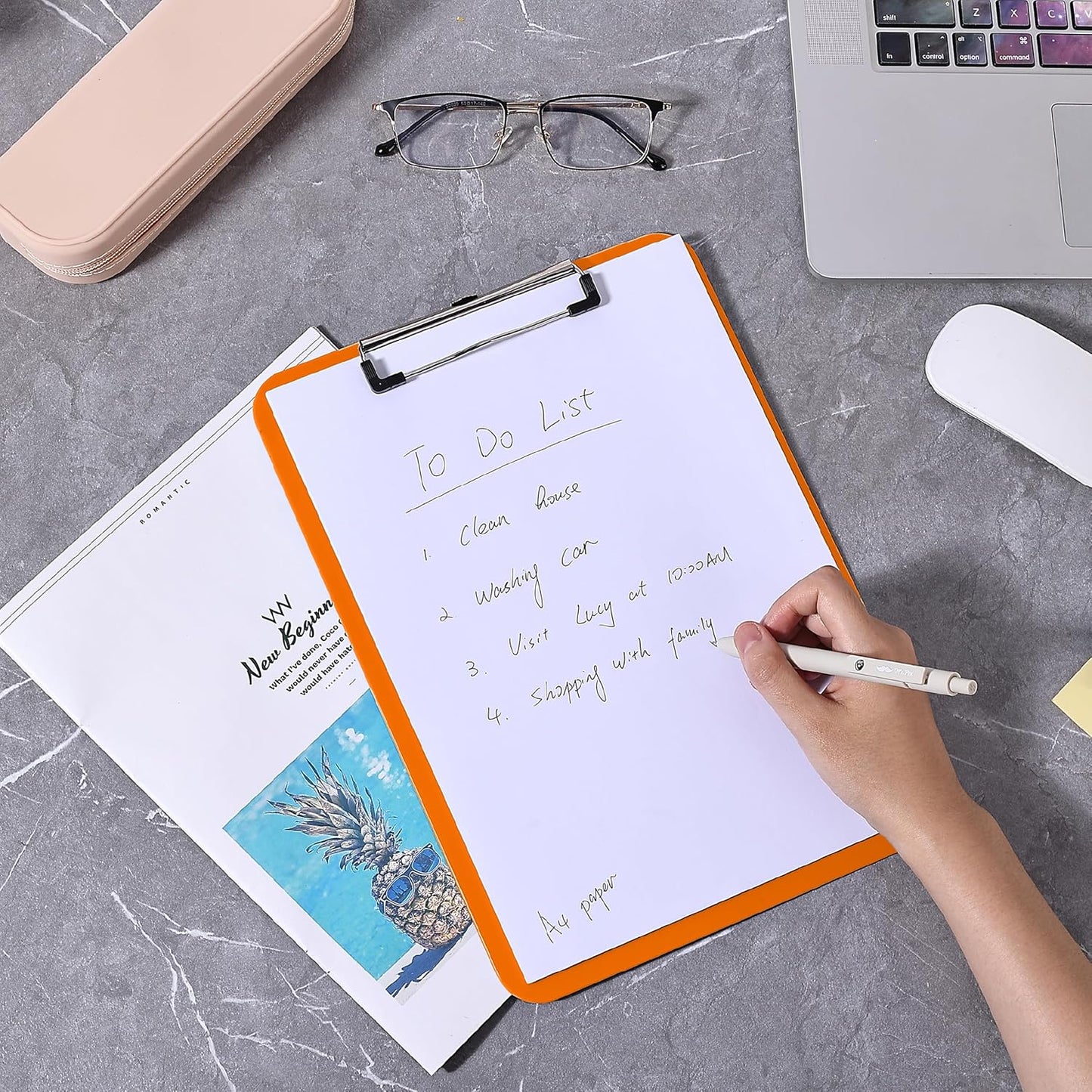 Mr. Pen- Plastic Clipboard, 12.5" x 9", 2 Pack, Clipboard Plastic, Low-Profile Metal Clip with Retractable Hanging Hole