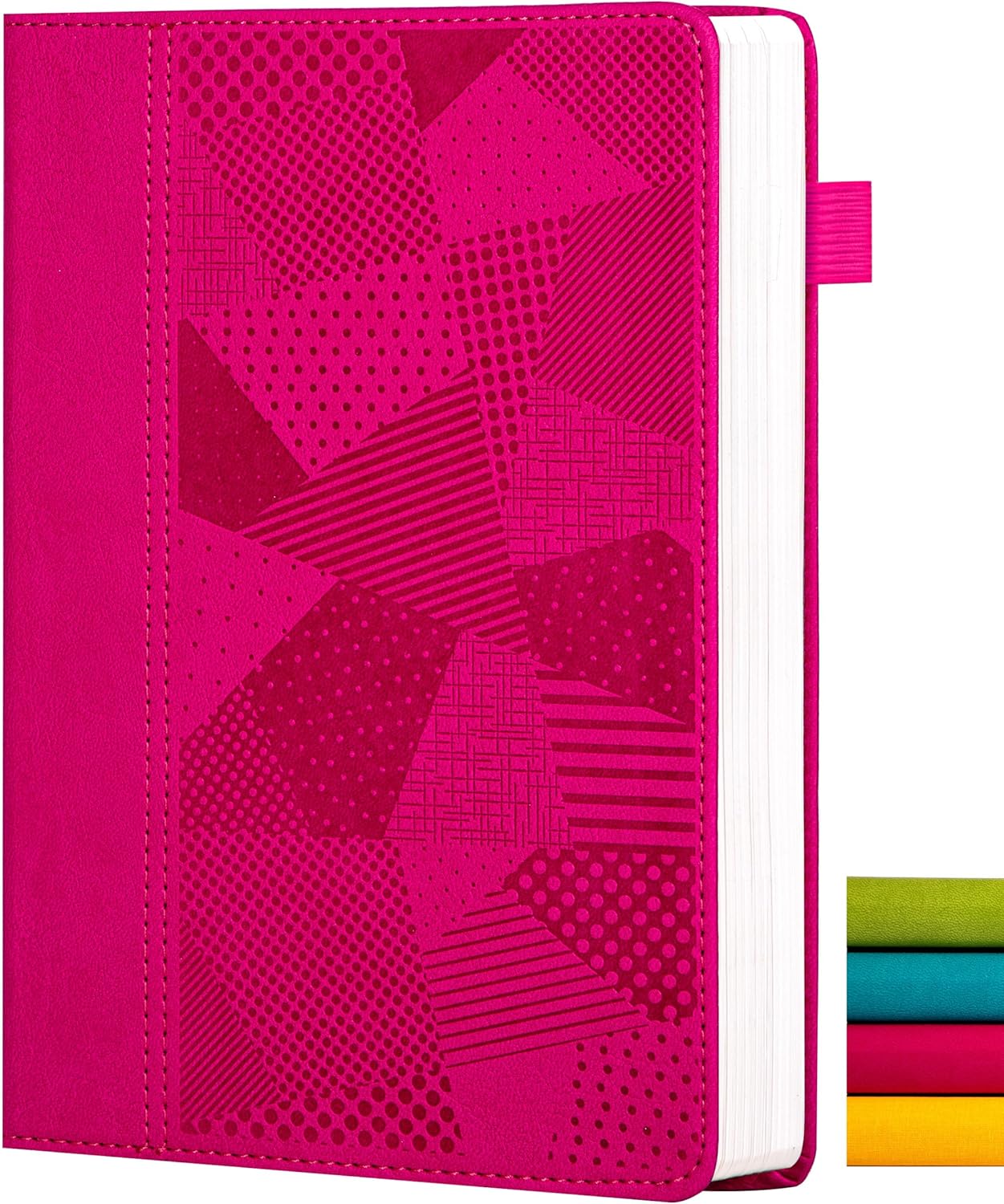 Yoment Lined Journal Notebook for Women, A5 Hardcover Leather Journal for Writing, 260 Pages 100 GSM Thick Paper, College Ruled Notebook for Work, School, Office, 5.7" x 8.3"Green