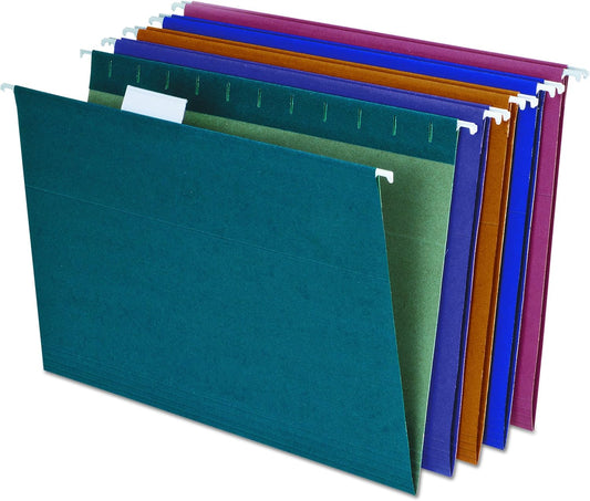 EarthWise by Pendaflex 100% Recycled Hanging Folders, Letter Size, 1/5 Cut, Natural, 25 per Box (74542)