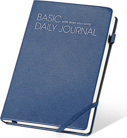 CAGIE Journal Notebook for Women Men, Hardcover Lined Notebooks Journals for Writing Work Journaling Note Taking Diary with Pen Loop (Black Ruled), Gifts, 5.7" x 8.3", 196 Pages