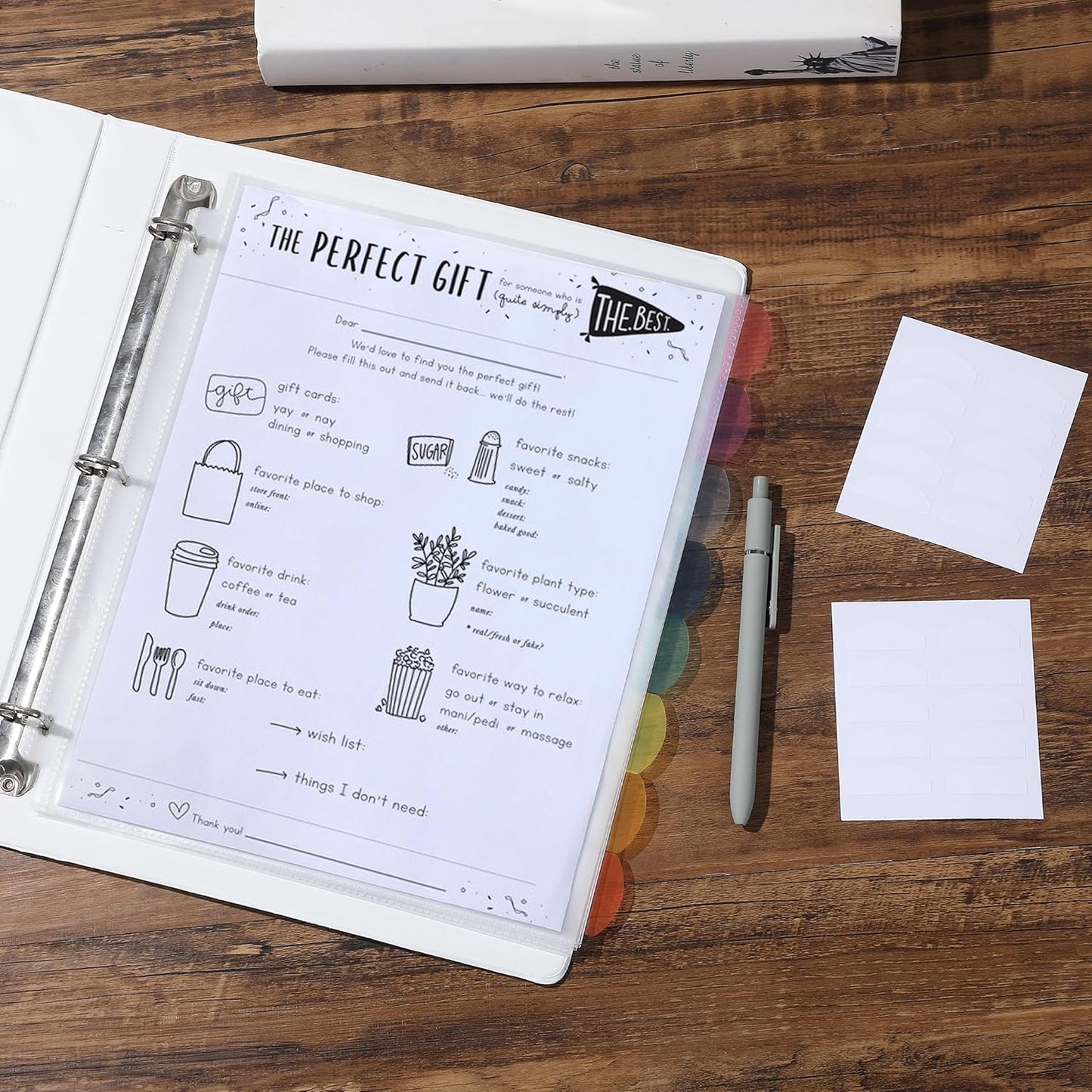 Mr. Pen- Clear Sheet Protectors with Tabs, 8.5x11 Inches, 8 Tabs, 2 Sets, Durable Clear Plastic Dividers for 3 Ring Binders, Insertable Index Page Divider with Multicolor Tabs