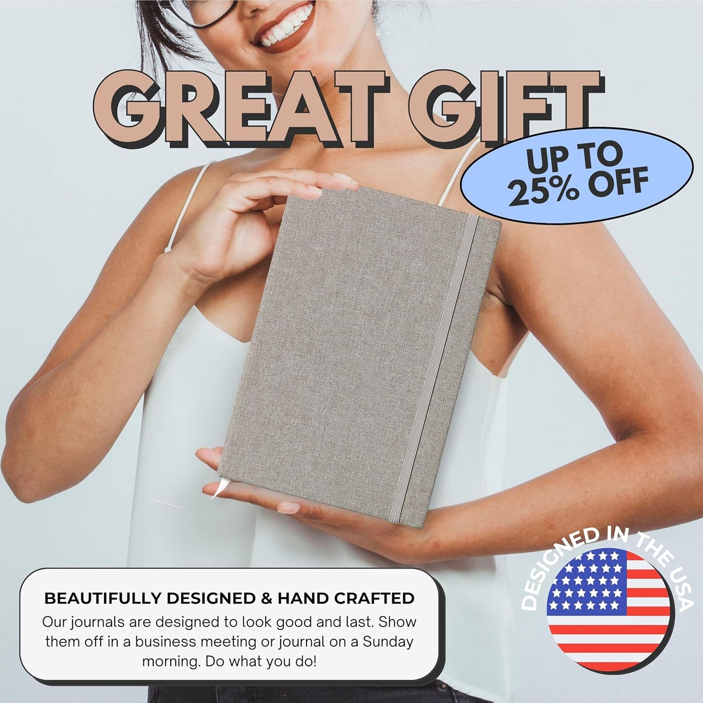Portage Blank Hardcover Aesthetic Notebook Writing Journal – Bleed-Proof Paper Notepad for Journaling, High GSM, A5 Notebook, Cream Pages - Salmon, 6 x 8.5 Inches, 224 Pages