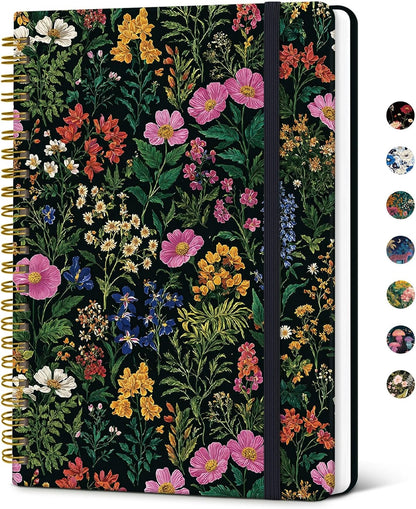 Taja Lined Spiral Notebook Journal for Women A5(5.8" × 8.3"), Cute Hardcover Notebook for Work, School & Note Taking, Pretty College Ruled Journal for Writing, 140 Pages, Sunset