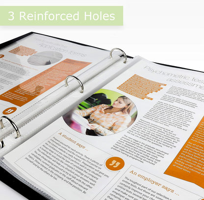 Performore 50-Pack Clear Sheet Protectors | 8.5 x 11 Inch Heavy Duty Plastic Sleeves | Top Loading Reinforced Hole Page Protectors | Archival Acid-Free Non-Glare for 3 Ring Binders Documents Photos