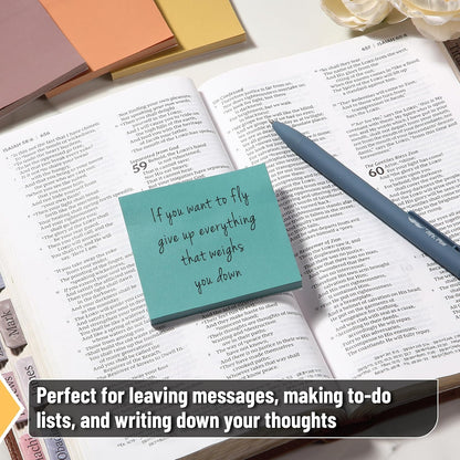 Mr. Pen- Sticky Notes, 3"x3", 12 Pads, 600 Sheets, New Earthy Colors, Sticky Notes Bulk, Self-Stick Note Pads, Perfect for Office, School, Home, Study & Organization