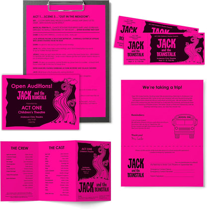 Astrobrights Mega Collection, Colored Paper, Bright Pink, 625 Sheets, 24 lb/89 gsm, 8.5" x 11" - MORE SHEETS! (91674)